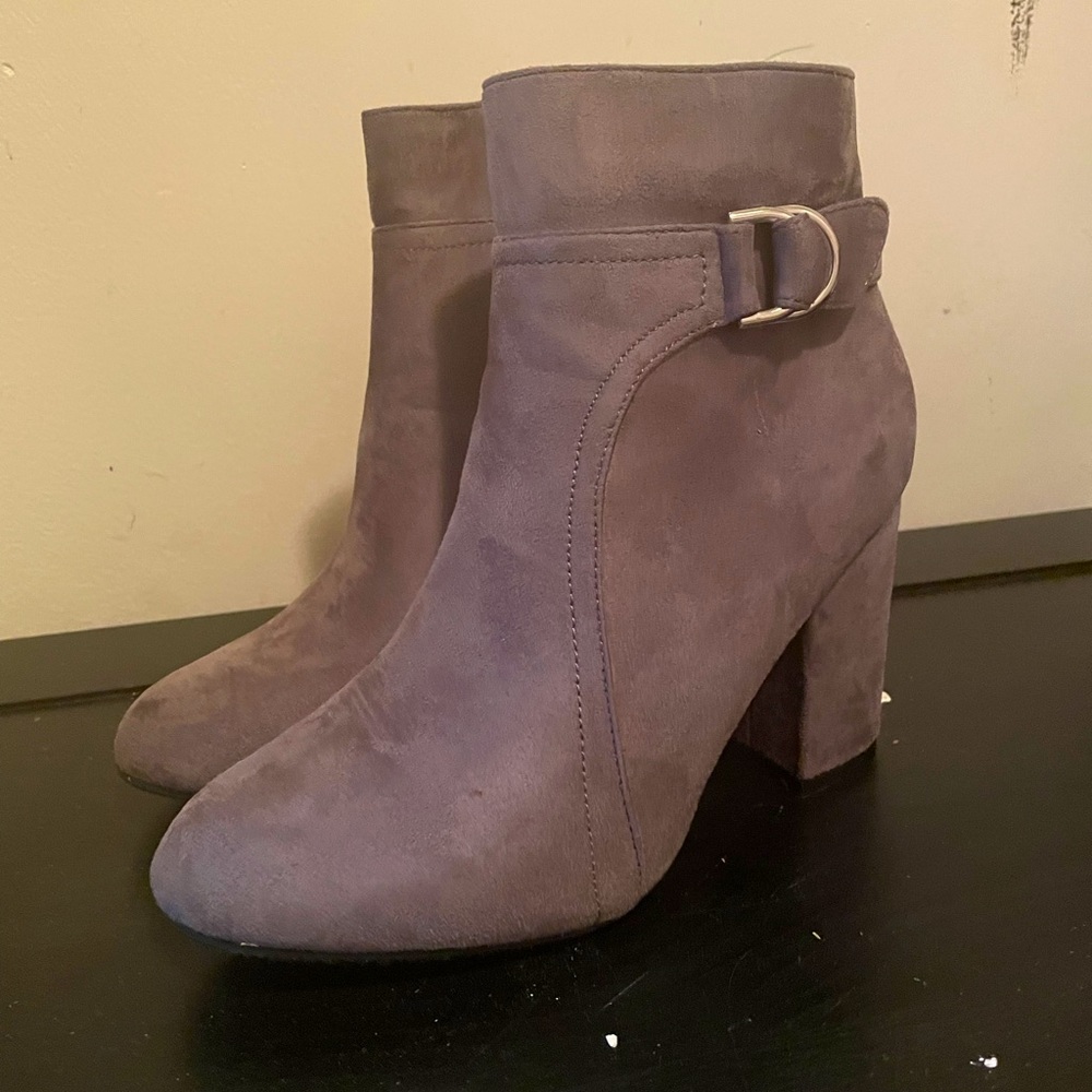 Gray booties never worn